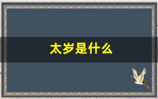 太岁是什么(太岁是什么东西)