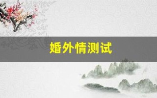 婚外情测试(婚外情测试错了87分)