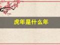 虎年是什么年(虎年是什么年号庚子)
