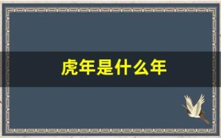 虎年是什么年(虎年是什么年号庚子)