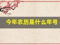 今年农历是什么年号(今年农历是什么年号2024)