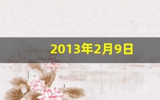 2013年2月9日(2013年2月9日属蛇吗)
