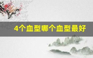 4个血型哪个血型最好(4个血型哪个血型最好熊猫血)