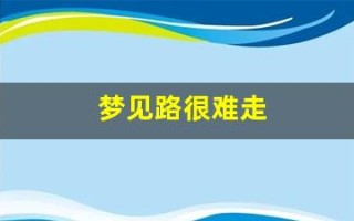 梦见路很难走(梦见路很难走但走过去了)