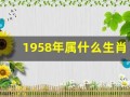 1958年属什么生肖(1958年属什么生肖)