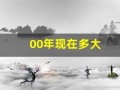 00年现在多大(00年现在多大2024年)