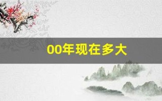 00年现在多大(00年现在多大2024年)