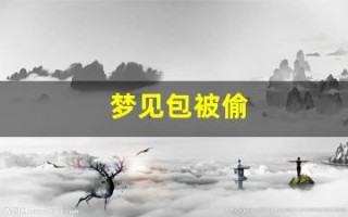 梦见包被偷(梦见包被偷了里面有钱有卡有证件什么意思)