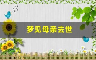 梦见母亲去世(梦到母亲过世了怎么回事)