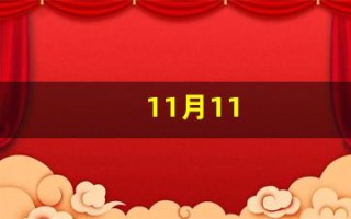11月11(11月11日是光棍节吗)