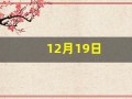 12月19日(12月19日出生的是什么星座)