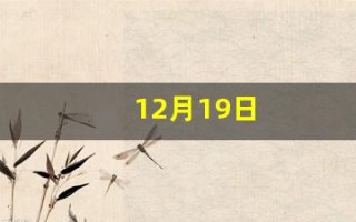 12月19日(12月19日出生的明星)