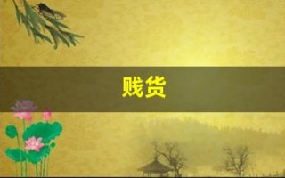 贱货