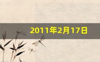 2011年2月17日(2011年2月17日农历是多少)