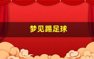 梦见踢足球(梦见踢足球是什么预兆周公解梦)