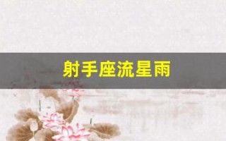 射手座流星雨(射手座流星雨在什么时候)