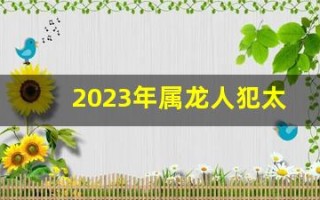 2023年属龙人犯太岁怎么破解(2023年属龙吗)