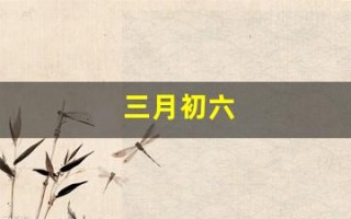 三月初六(三月初六出生的男孩是什么命)