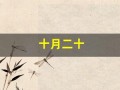 十月二十(十月二十五是什么星座)