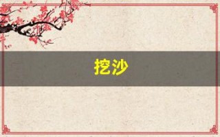 挖沙(挖沙子犯法吗)