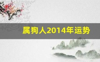 属狗人2014年运势(属狗2014年运势及运程每月运程)