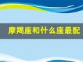 摩羯座和什么座最配(摩羯座和什么座最配对)