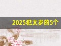 2025犯太岁的5个属相(2025犯太岁的5个属相今年属龙的运势)