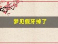 梦见假牙掉了(梦见假牙掉了是什么征兆女人)