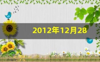 2012年12月28日(2012年12月28日出生是什么命)