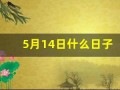 5月14日什么日子(5月14日什么日子适合结婚)