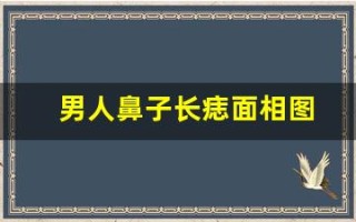 男人鼻子长痣面相图(男人鼻子长痣面相图解女人)
