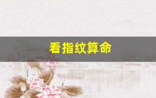 看指纹算命(十指手指纹算命图解)