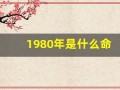 1980年是什么命(1972年鼠是什么命)