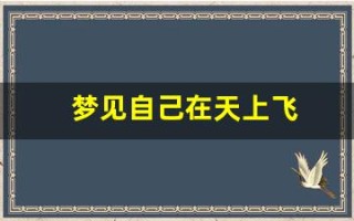 梦见自己在天上飞(梦见飞在空中)