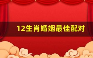 12生肖婚姻最佳配对(12生肖婚姻最佳配对歌)