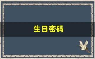 生日密码(阿瑞斯病毒2娜娜生日密码)