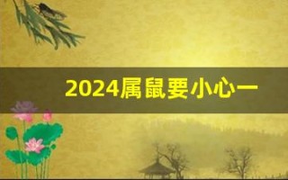 2024属鼠要小心一个人(2024属鼠要小心一个人吗)