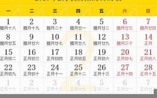 2010年农历表