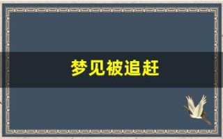 梦见被追赶(女人梦见被追赶)