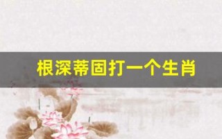 根深蒂固打一个生肖(根深蒂固打一生肖谜底)