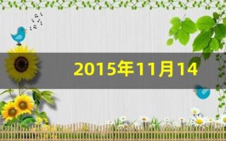 2015年11月14日(2015年11月14日是星期几)