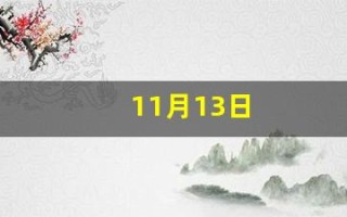 11月13日(11月13日是什么星座)