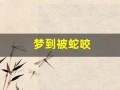 梦到被蛇咬(梦到被蛇咬了然后把蛇杀了)