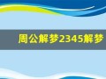 周公解梦2345解梦大全原版(周公解梦2345解梦大全原版官网汔车)