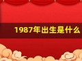 1987年出生是什么命(1987年出生是什么命女)