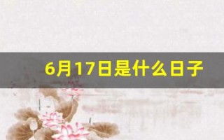 6月17日是什么日子(6月17日是什么日子农历)