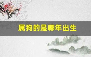 属狗的是哪年出生(属狗哪一年出生的)