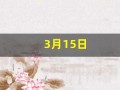 3月15日(出差几天)