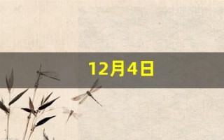 12月4日(12月4日出生的明星)