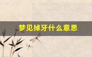 梦见掉牙什么意思(梦见掉牙什么意思)